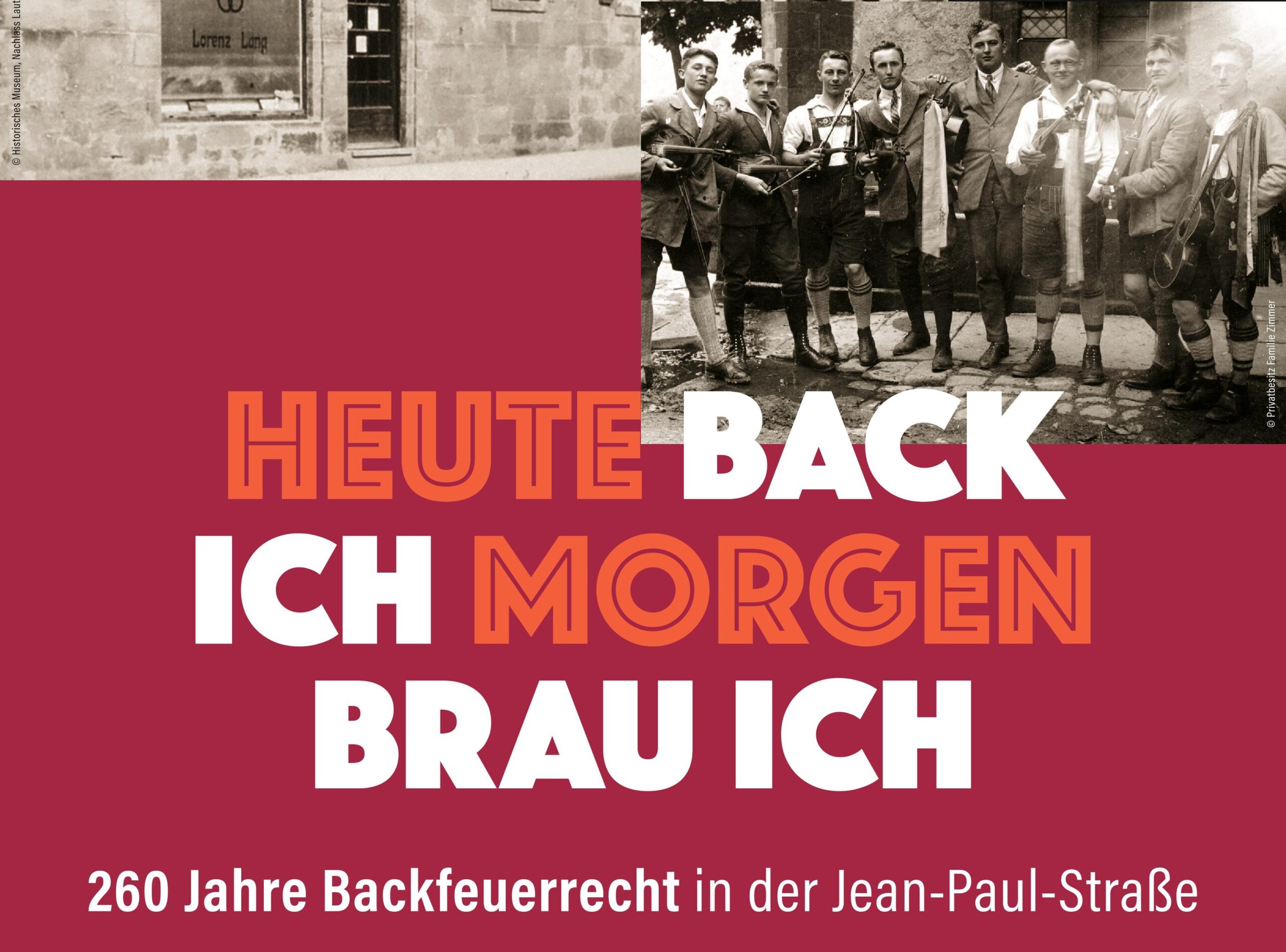 Plakat zur Ausstellung 260 Jahre Backfeuerrecht in der Jean Paul Straße